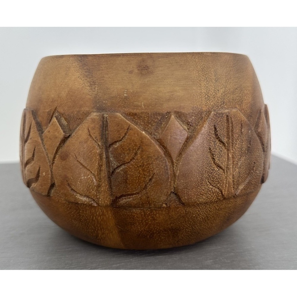 Vintage‎ Monkey Pot Hand Carved Wood Bowl  Phillipinea
